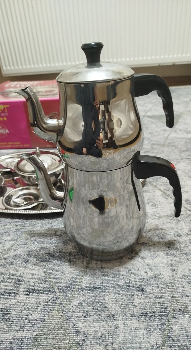 Gri Paslanmaz Çelik Çay Seti - Özkent - Görsel 4