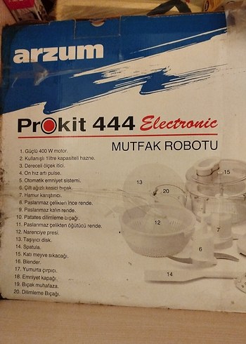 Beyaz Mutfak Robotu Kit 444 - Görsel 4