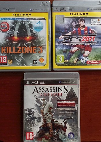 Killzone 3, PES 2011 ve Assassin's Creed III PS3 Oyunları