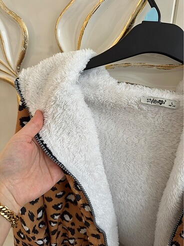 l Beden camel Renk Leopar mont