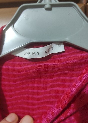 Pembe Yüksek Yakalı Kadın bluz - Görsel 4