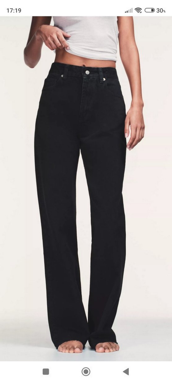 Zara Gri Kadın Denim Pantolon - Görsel 2