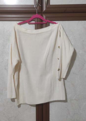 Krem Oversize Kazak - Görsel 6