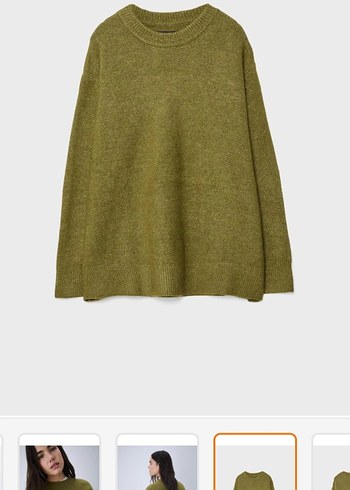 Stradivarius Kadın Haki Kazak - Görsel 3