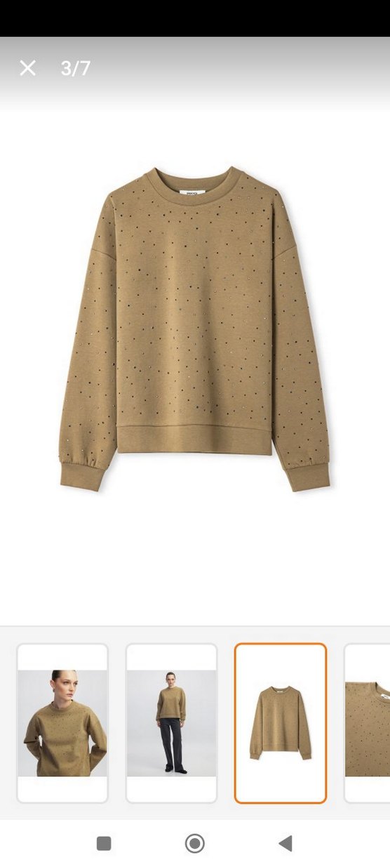 İpekyol hotfix baskılı haki Sweatshirt - Görsel 3