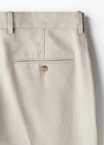 Bej Midi Kumaş Pantolon - Görsel 2