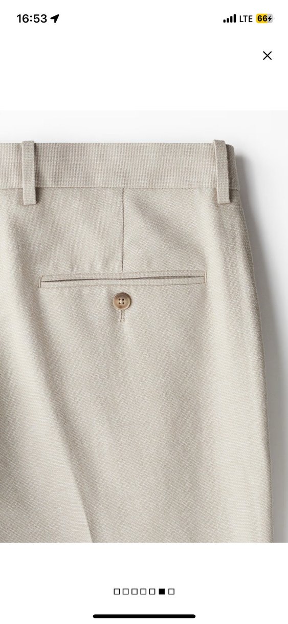 Bej Midi Kumaş Pantolon - Görsel 2