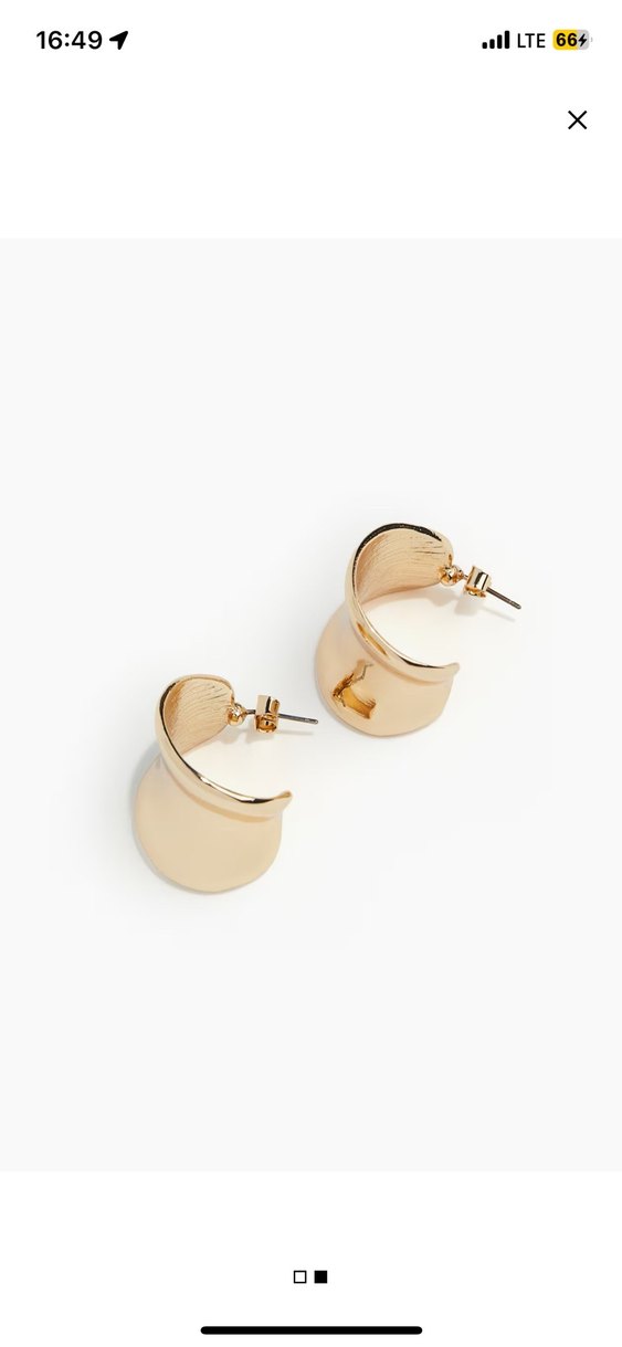 Zincir Detaylı Mini Altın Küpe - Görsel 2