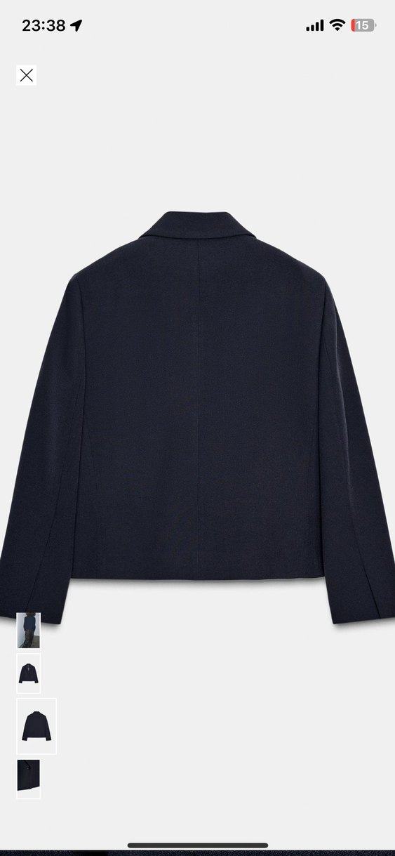 Düğmeli Lacivert Kadın Blazer Ceket - Görsel 2