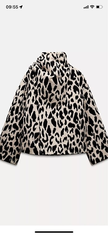 Leopar desenli atkılı kaban