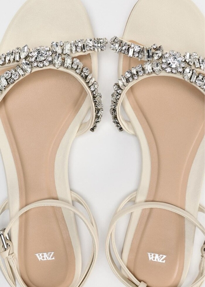 Taşlı sandalet - Görsel 1