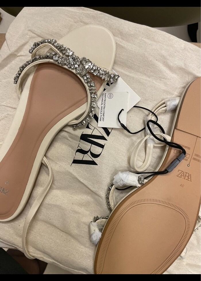 Taşlı sandalet - Görsel 3