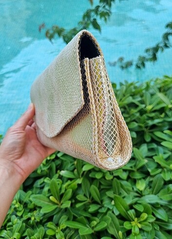 Beden altın Renk Clutch