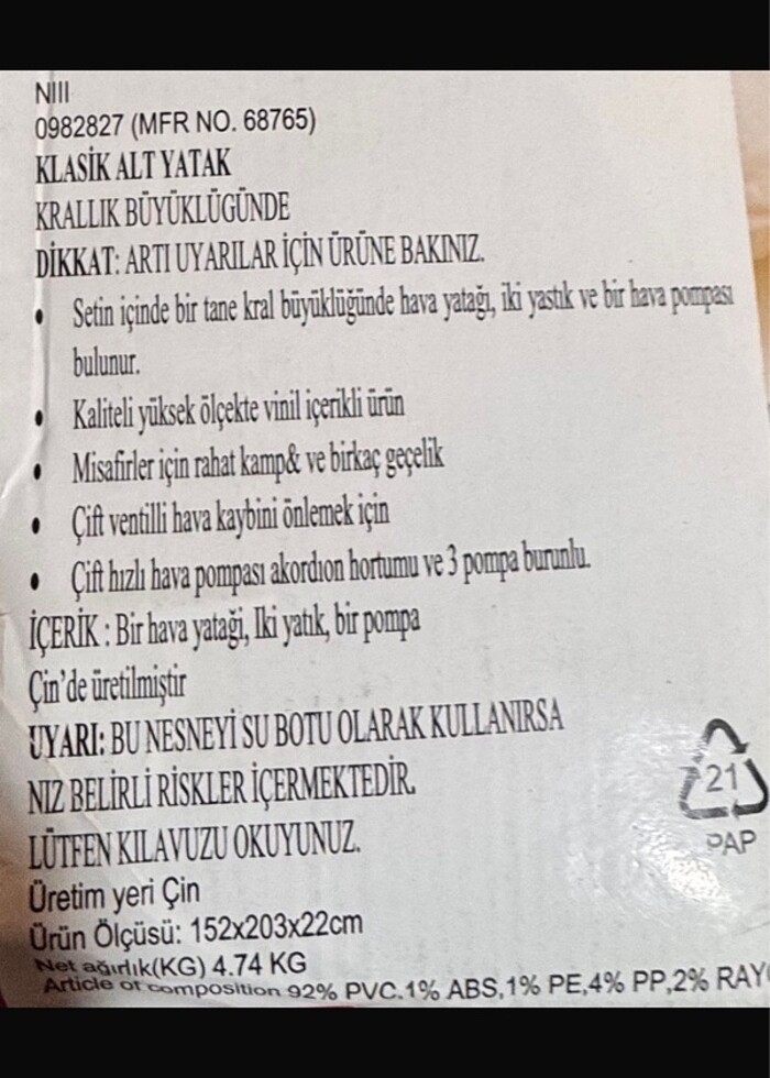 Şişme yatak - Görsel 3