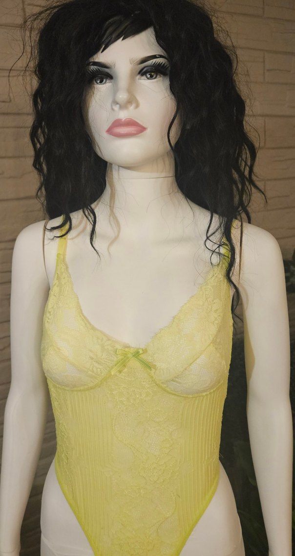 Sarı Dantel Detaylı Body - Görsel 2