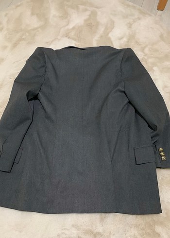 38 Beden gri Renk Düğmeli Gri Kadın Blazer Ceket