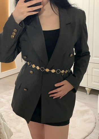 Gri Kadın Ceket - Görsel 4