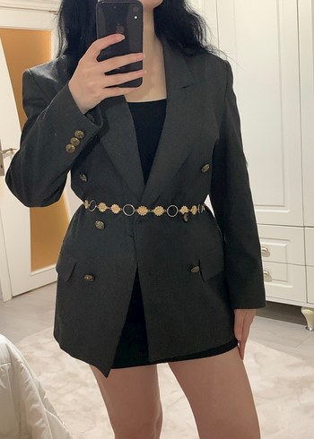 Gri Kadın Ceket - Görsel 2