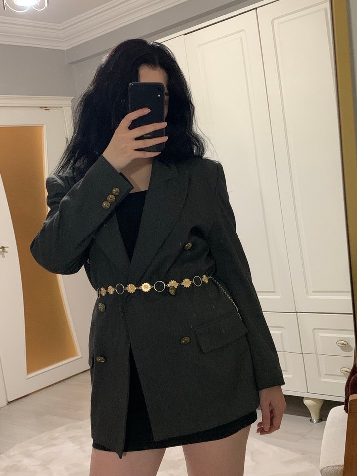 Gri Kadın Ceket - Görsel 3