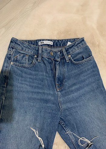 Kadın Mavi Denim Kot Pantolon - Görsel 2