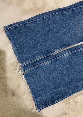 Kadın Mavi Denim Kot Pantolon - Görsel 3