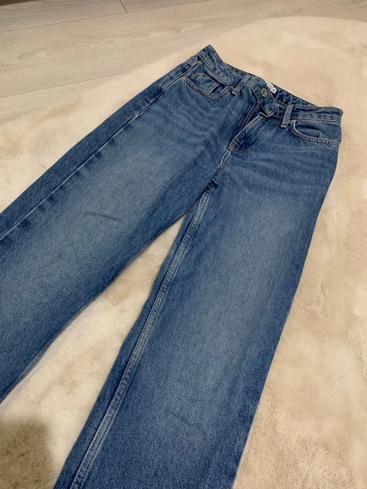 Kadın Mavi Denim Kot Pantolon - Görsel 4