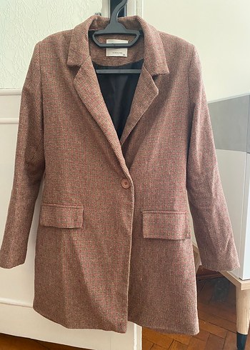 Zara Vizon Melanj Kumas Blazer Ceket