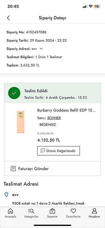 Beden Renk Burberry goddess refill
