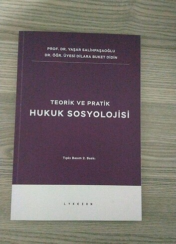 HUKUK SOSYOLOJİSİ YAŞAR SALİHPAŞAOĞLU 