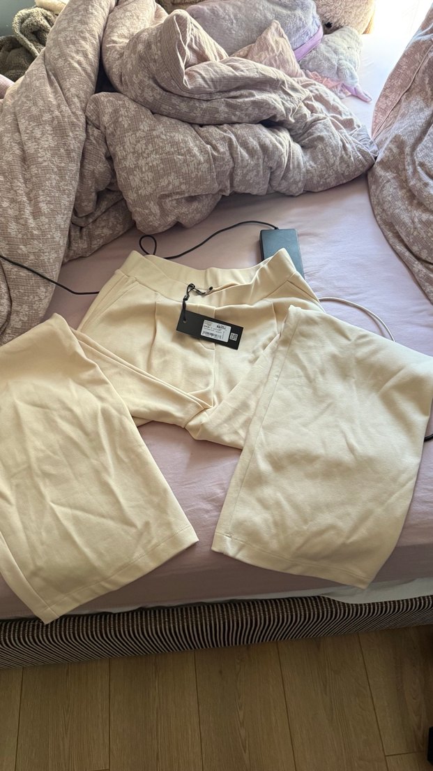 Beyaz - BEJ Kapüşonlu ithal Kadın Sweatshirt alt üst takım - Görsel 2