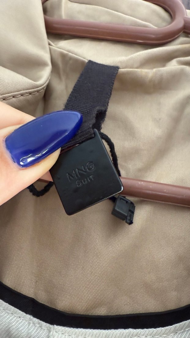 MANGO Bej- Açık kahve-camel vintage Trençkot Siyah Dikiş Detay - Görsel 2