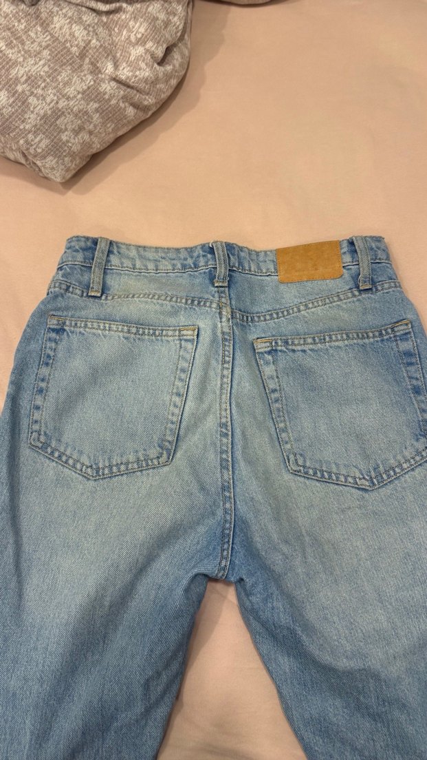 BERSHKA mom jean Midi Kot Pantolon - Görsel 3