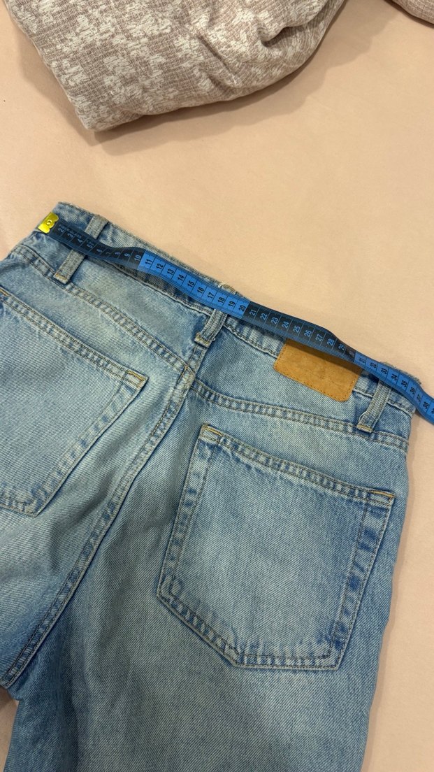 BERSHKA mom jean Midi Kot Pantolon - Görsel 4