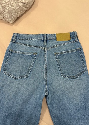 H&M slim fit mom yırtık Kadın Kot Pantolon - Görsel 5