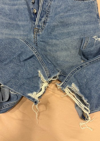 H&M slim fit mom yırtık Kadın Kot Pantolon - Görsel 2