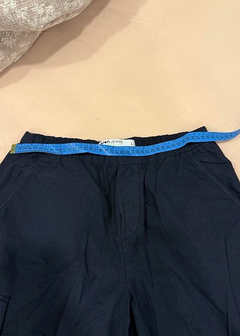 Koton siyah - koyu lacivert kadın paraşüt kumaş pantolon düşük - Görsel 4