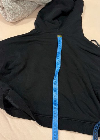 les benjamins Siyah Kapüşonlu crop Kadın Sweatshirt - Görsel 5