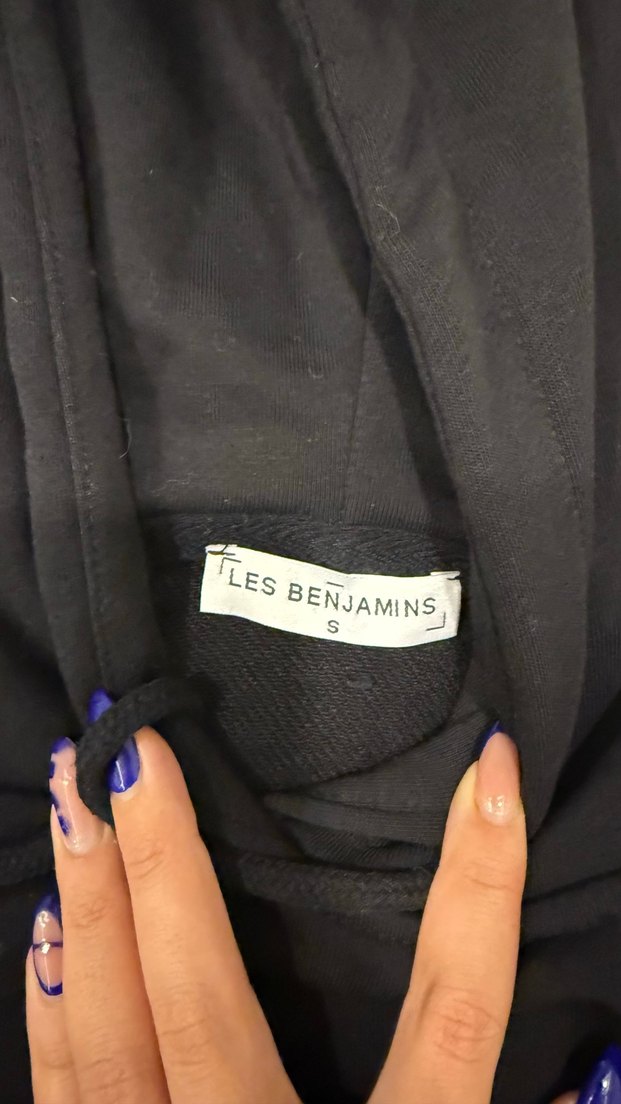 les benjamins Siyah Kapüşonlu crop Kadın Sweatshirt - Görsel 2