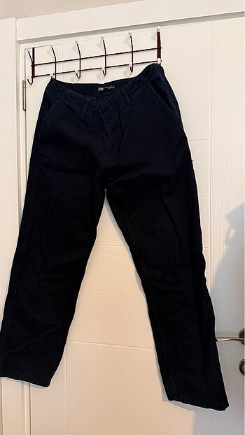 ZARA KOYU LACİVERT SİYAH KARIŞIMI TOK KUMAŞ KIŞLIK JEAN PANTOLON