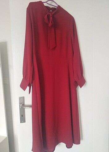 Bordo uzun elbise