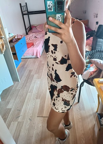 Quzu Askılı Midi Elbise