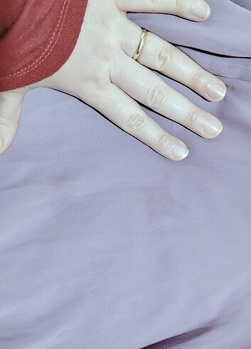 Lila renkli şifon abiye - Görsel 7