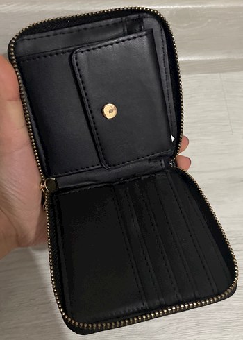Kadın Siyah Deri Fermuarlı Cüzdan - Görsel 6