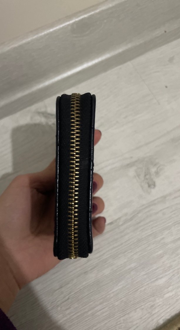 Kadın Siyah Deri Fermuarlı Cüzdan - Görsel 3