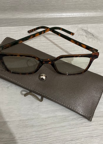 Kadın Kahverengi Transparan Minimalist Gözlük - Görsel 2