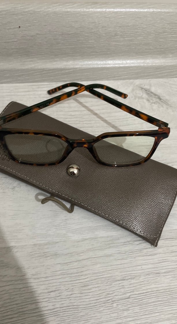 Kadın Kahverengi Transparan Minimalist Gözlük - Görsel 2