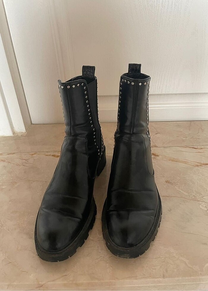 ZARA SİYAH DERİ BOT - Görsel 2