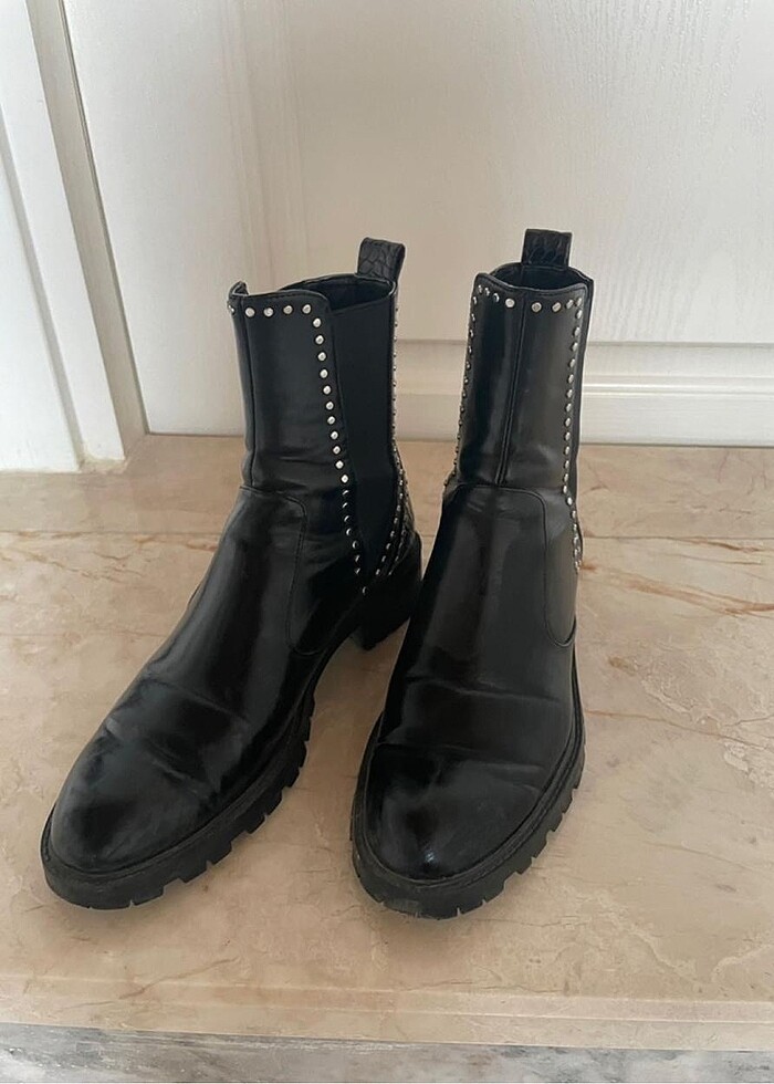 ZARA SİYAH DERİ BOT - Görsel 3