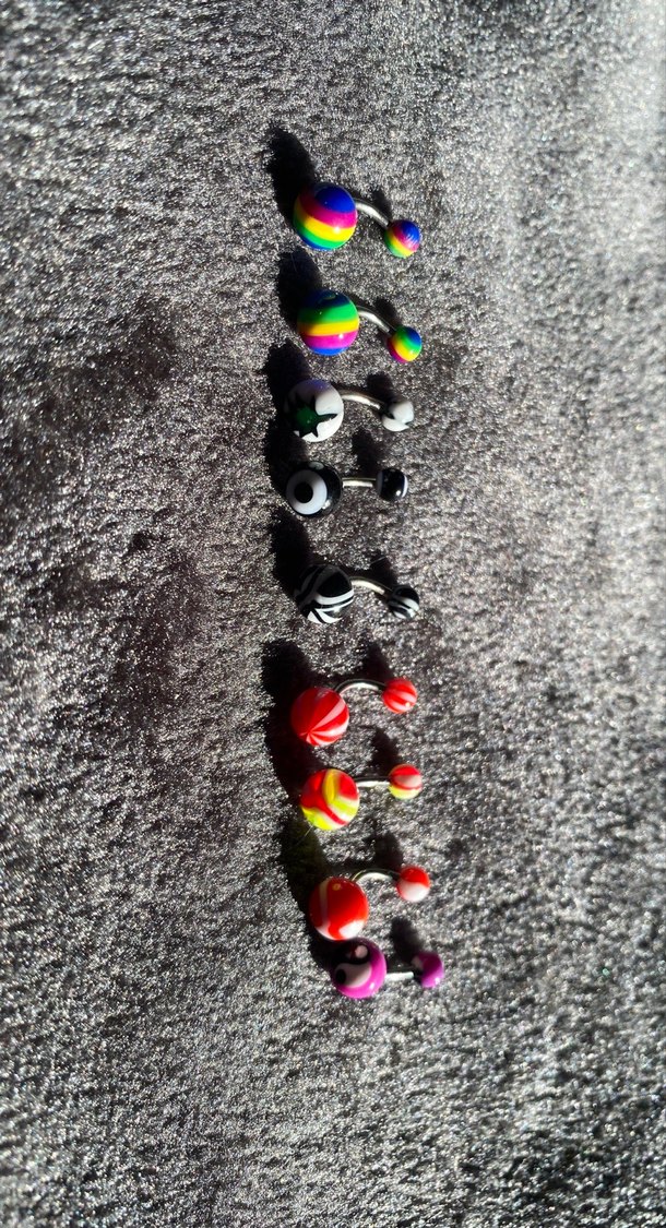 Renkli Boncuklu Kadın Göbek Piercingleri - Görsel 2