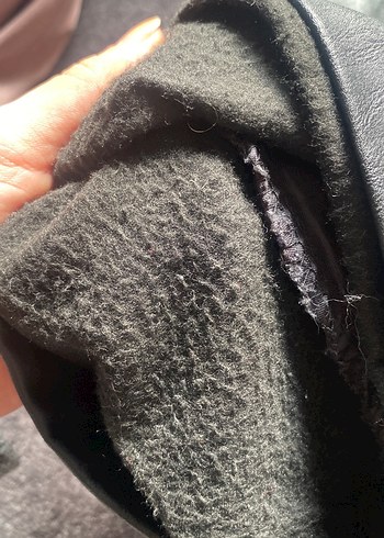 Kadın Gri Deri Mini Şort Tokalı - Görsel 6